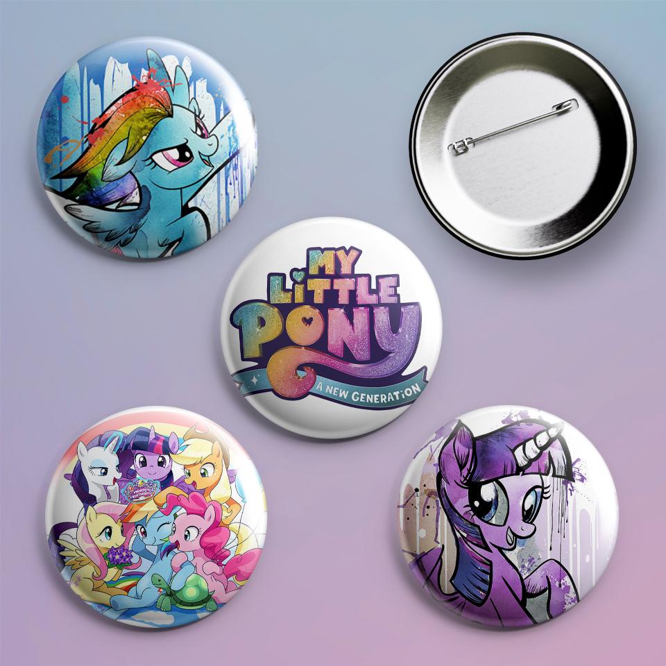 Значки на рюкзак с принтом My Little Pony 4 шт.