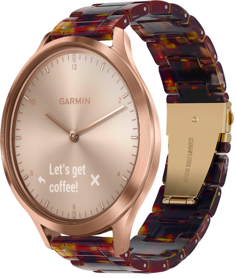 Ремешок из Cмолы Resin для Garmin Vivomove HR Orange Black (28797-47)