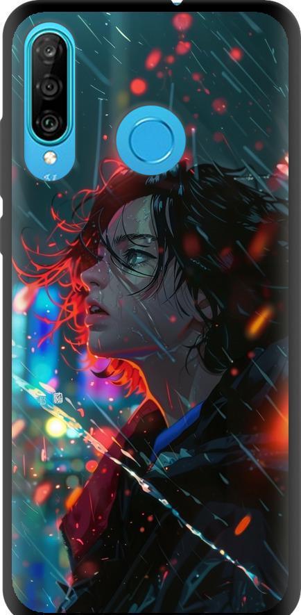 Чехол на Huawei P30 Lite Ночные огни (6096b-1651-42517)
