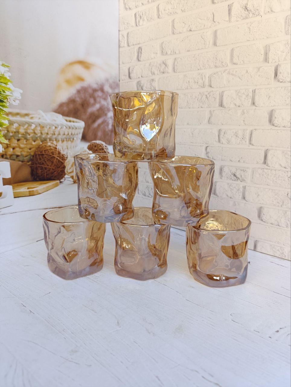 Набор стаканов для виски S&T 768-18 стеклянных 6 шт. 260 мл Янтарный (768-18) - фото 4 Набор стаканов для виски S&T 768-18 стеклянных 6 шт. 260 мл Янтарный (768-18) - фото 4