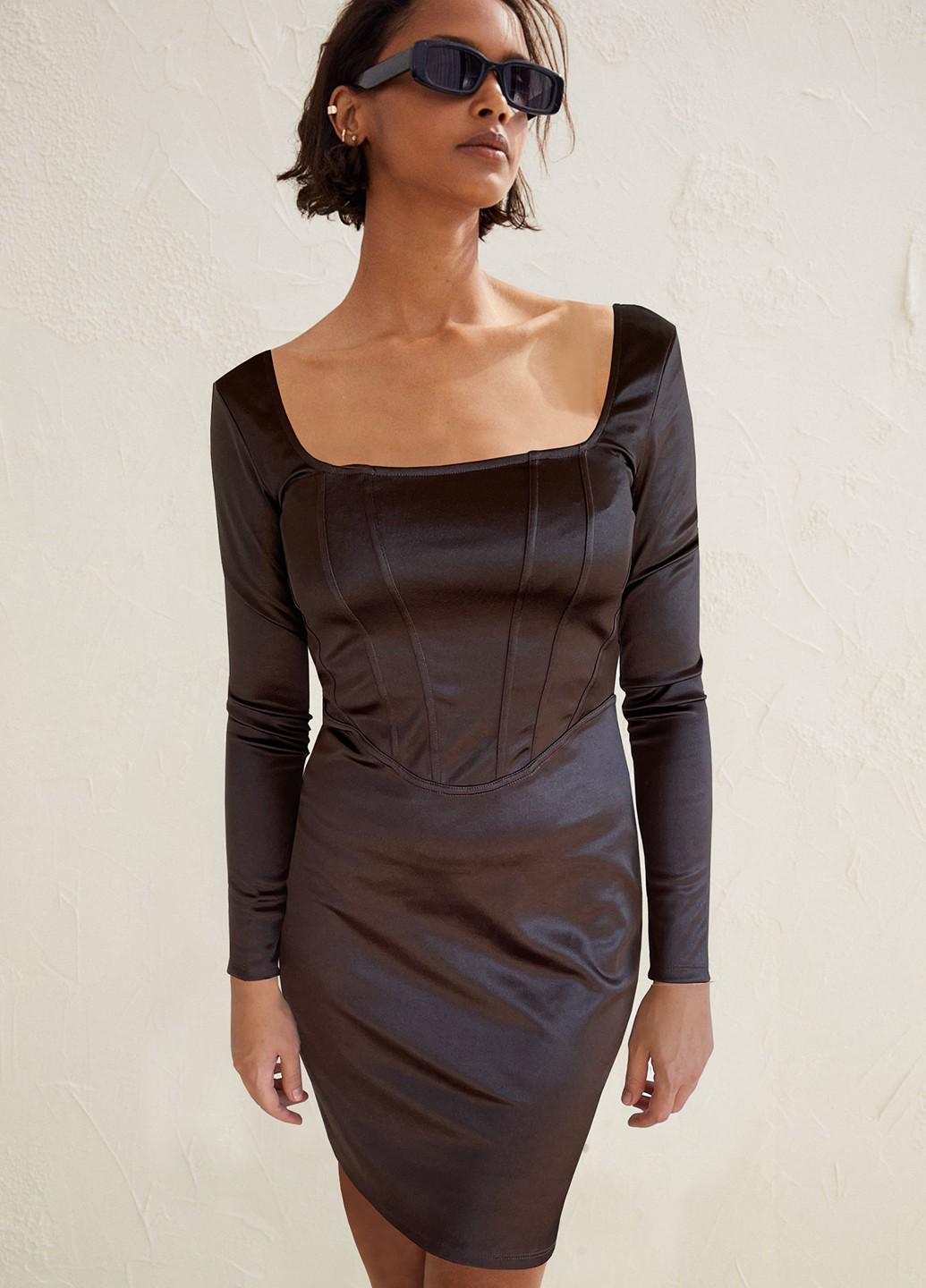 Платье H&M М Коричневый (9214482b50)