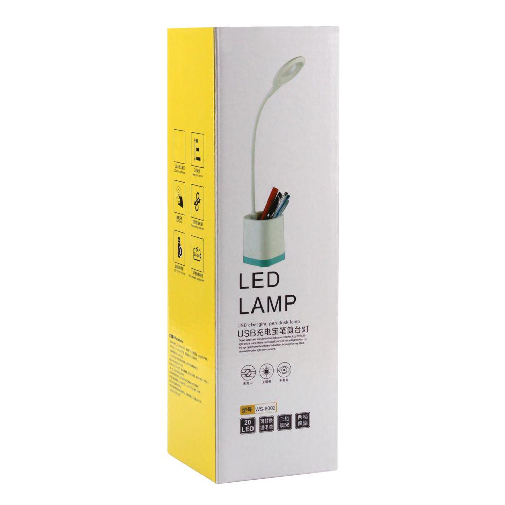 Настольная лампа с подставкой WS-8002 1200 мАч Белый (ЦУ-000451450) - фото 4 Настольная лампа с подставкой WS-8002 1200 мАч Белый (ЦУ-000451450) - фото 4