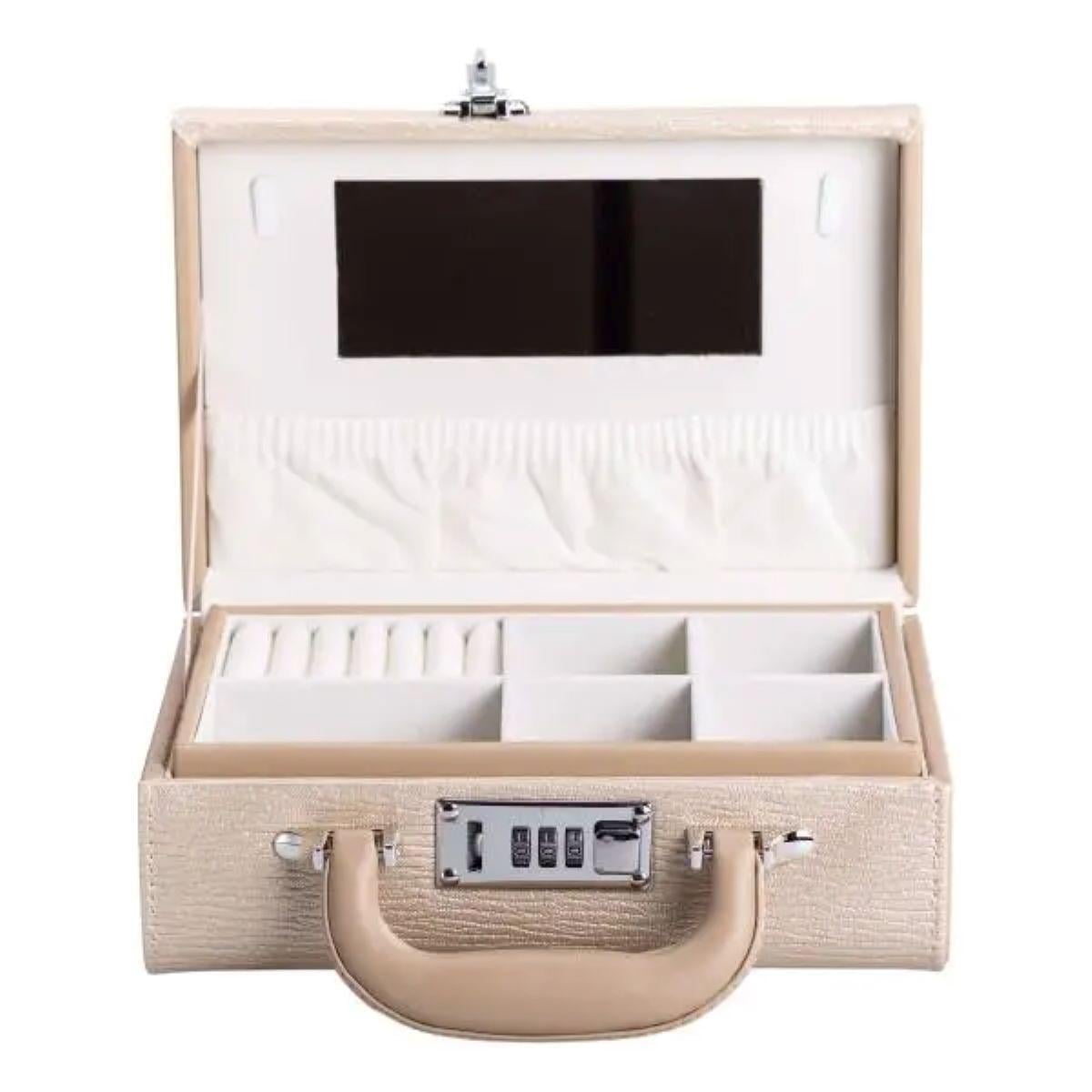 Скринька для прикрас з екошкіри 2 яруси з кодовим замком HP-5-24CR (A-033870)