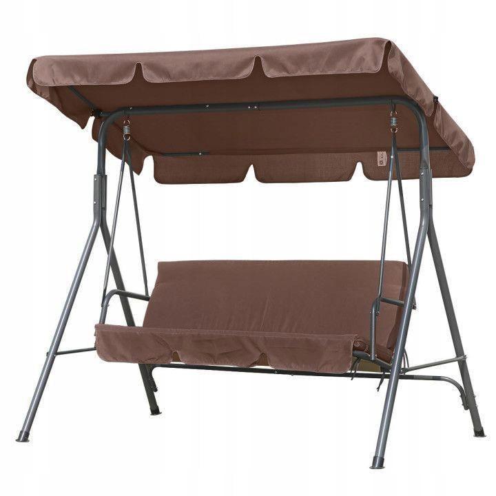Садовая качель трехместная Fregat RELAX с подушками 2 шт. Коричневый (28433880) - фото 2 Садовая качель трехместная Fregat RELAX с подушками 2 шт. Коричневый (28433880) - фото 2