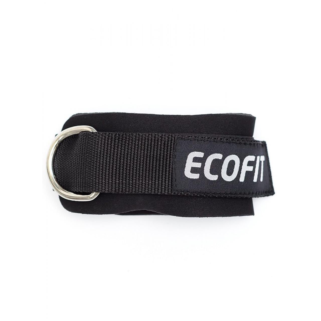 Фиксатор на лодыжку для тяги Ecofit MD5091 террилен/SBR с кольцом атлетическая пара Черный (2894450604)
