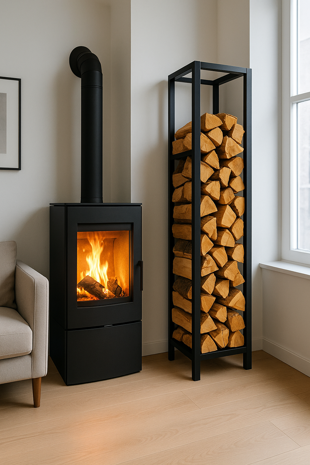 Дровниця для каміну EcoLoft IN-2880 в стилі лофт 500х300х1800 мм (31553195)