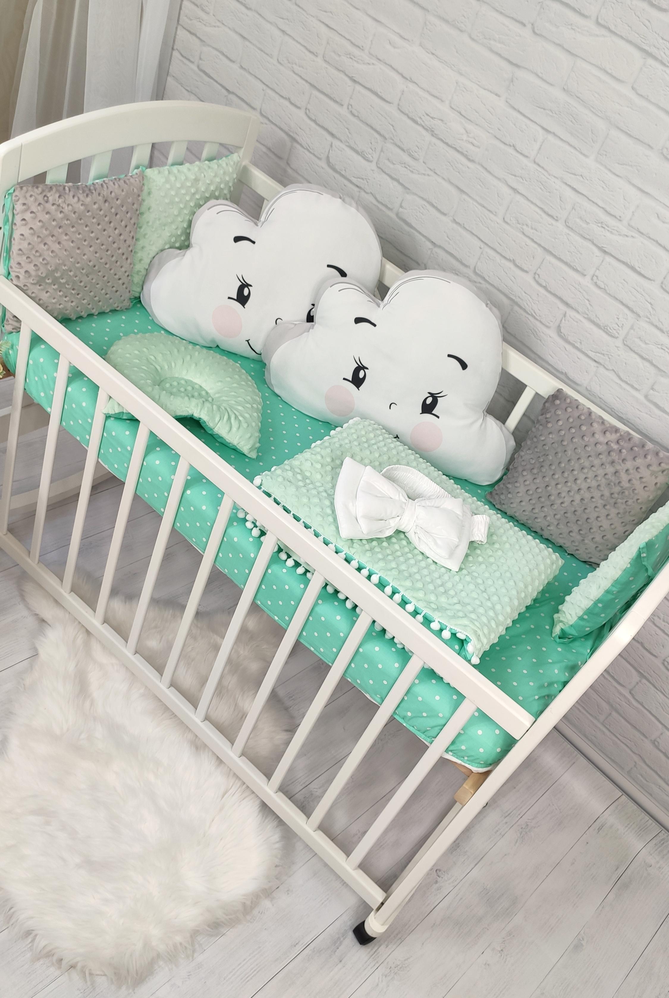 Комплект постельного белья для малышей Облачко зеленое
