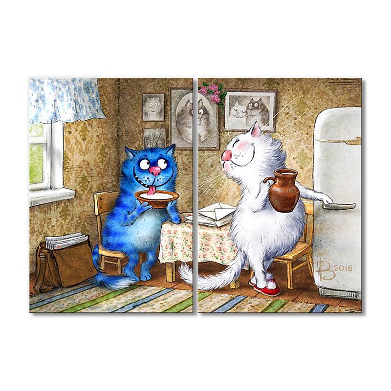 Модульная картина Угощение почтальона 2 модуля 50x75 см