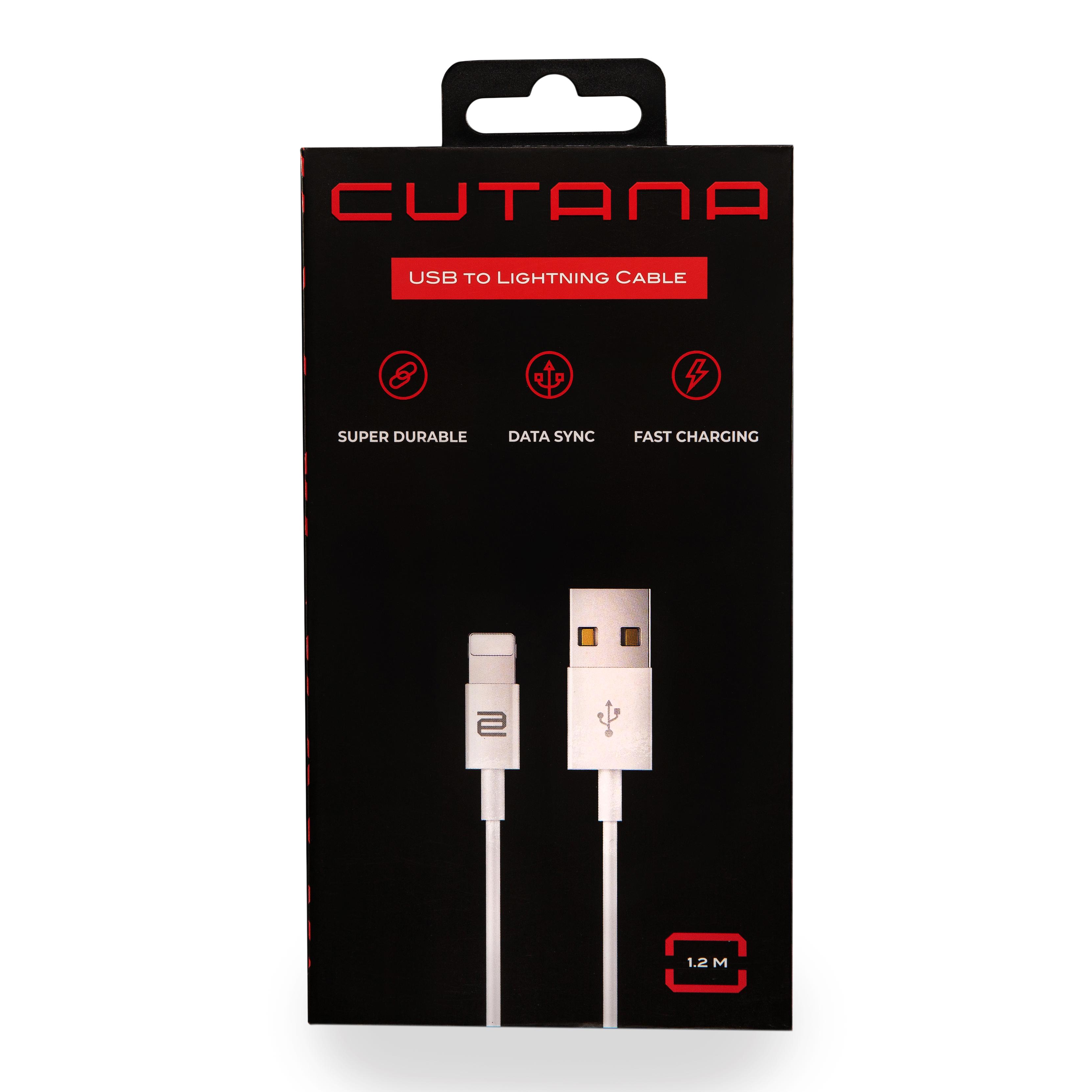 Кабель для зарядки мобільного телефона/планшета Cutana USB-Lightning 1,2 м Білий - фото 3