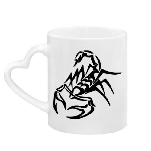 Кружка с ручкой в виде сердца 2 Скорпион (5832370-1-922) Кружка с ручкой в виде сердца 2 Скорпион (5832370-1-922)