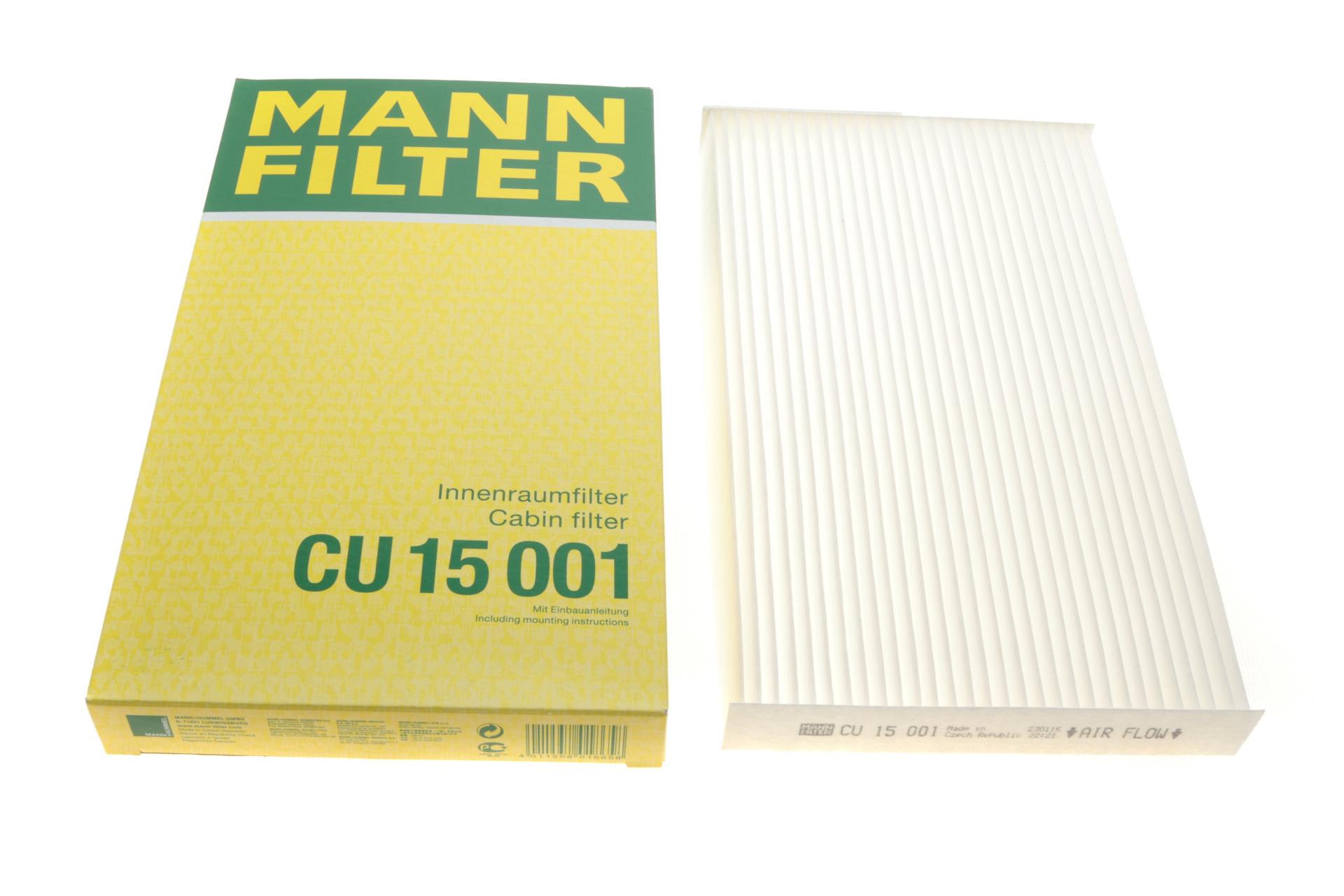 Фильтр салона Mann-Filter для Nissan Juke/Leaf/Cube 10- (CU 15 001)