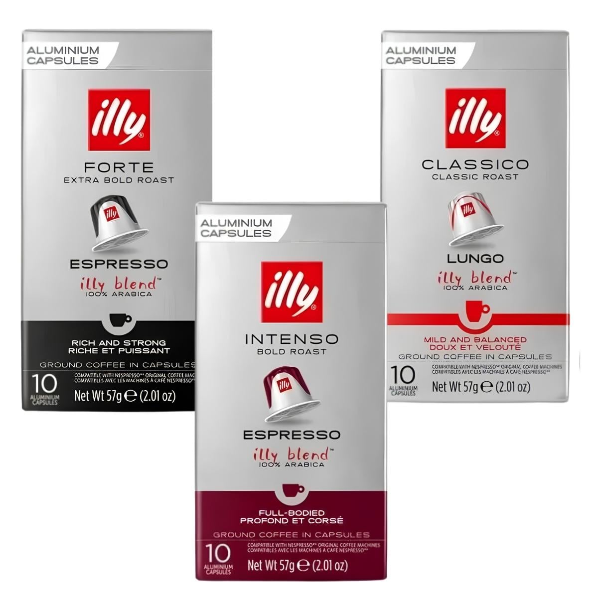 Набор кофе в капсулах 3 вида illy Nespresso Классика 30 шт. (setil001)