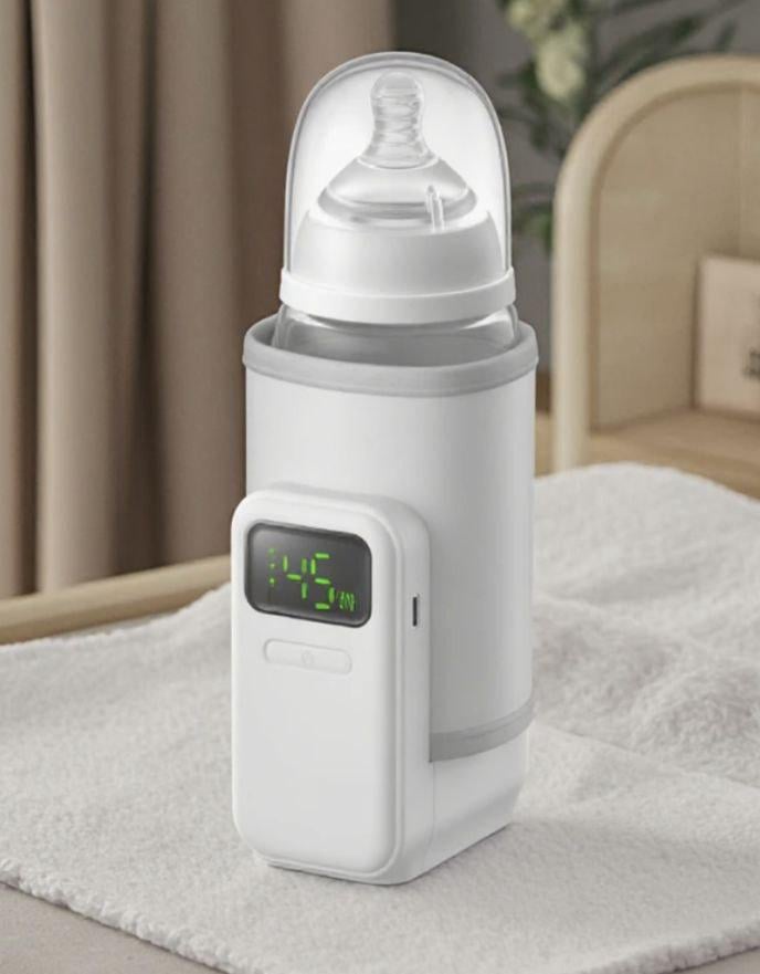 Портативный подогреватель-термос для детской бутылочки со встроенным аккумулятором 5000 mah White - фото 2
