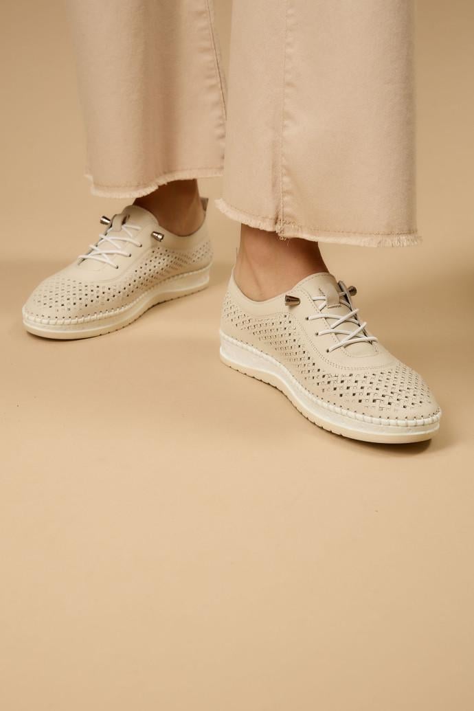 Мокасины женские Anna Lucci кожаные р. 36 Бежевый (194784) - фото 2 Мокасины женские Anna Lucci кожаные р. 36 Бежевый (194784) - фото 2