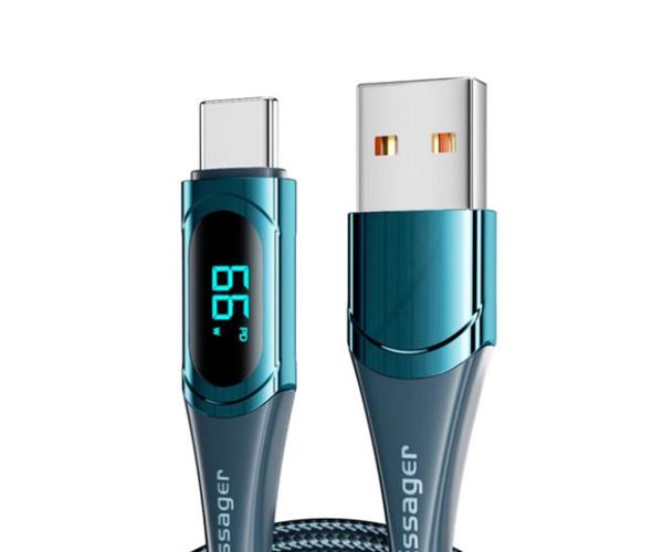 Кабель Data ESSAGER ES-XCT-YD03 USB для Type-C 100W 1 м Blue (06ES-XCT-YD03)