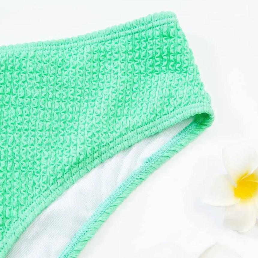 Купальник раздельный Жатка на одно плечо/трусики-слипы р. 48/L Зеленый (SOL-2128-BI-L) - фото 5 Купальник раздельный Жатка на одно плечо/трусики-слипы р. 48/L Зеленый (SOL-2128-BI-L) - фото 5