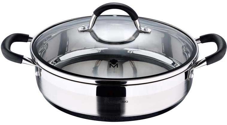 Сотейник Bergner Master Pro Foodies 3,8 л Ø 28x7 см с крышкой (BGMP-1503-BK)