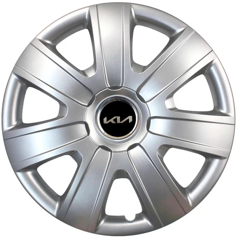 Колпаки SJS 415 с логотипом Kia R16 4 шт. Серебристый (2789081178)