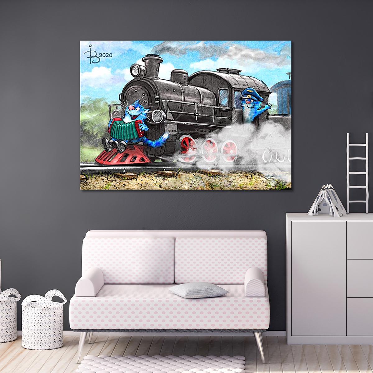 Модульная картина Машинист 1 модуль 40х60 см