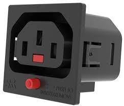 Панельне гніздо SCOLMORE ACP-135015BK IEC Lock з фіксацією з'єднання 3 контакти С13 IEC320 (000018803) - фото 2 Панельне гніздо SCOLMORE ACP-135015BK IEC Lock з фіксацією з'єднання 3 контакти С13 IEC320 (000018803) - фото 2