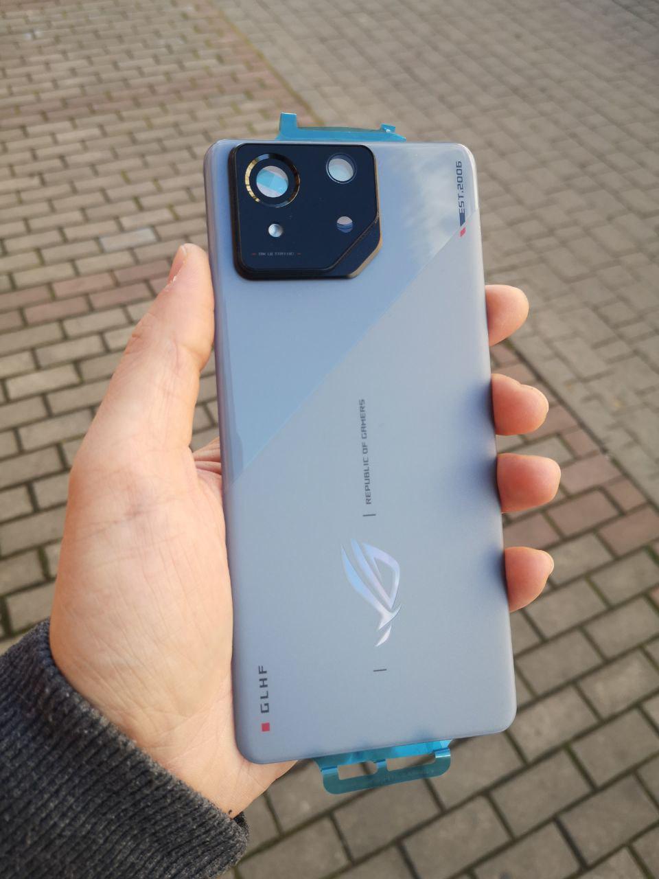 Кришка задня скляна для Asus ROG Phone 8 AI2401 зі склом камери Rebel Grey (22737118) - фото 3