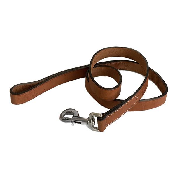 Поводок для собак кожаный Coastal Circle-T Dog Leash 2 см 1,2 м Каштановый (01046_CHT04)