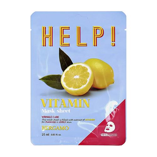 Маска для лица с витаминами Bergamo HELP! Vitamin Mask Sheet 25 мл (8809414192255)