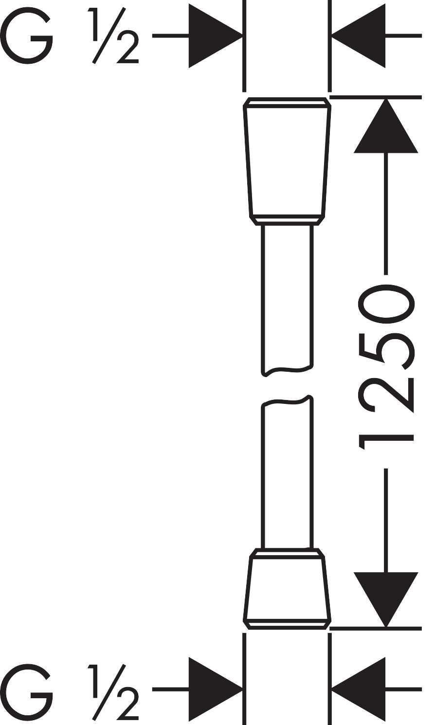 Шланг для душу Hansgrohe ISIFLEX 28272700 силіконовий 1250 мм Білий (99182) - фото 2