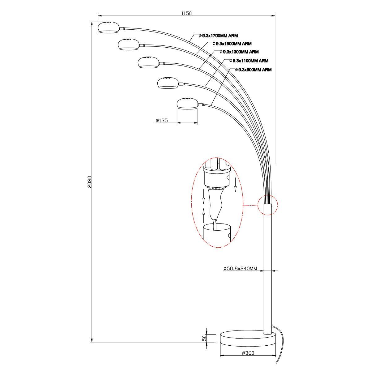 Торшер Zuma Line ZODIAC (TS-5805-BK) - фото 2 Торшер Zuma Line ZODIAC (TS-5805-BK) - фото 2