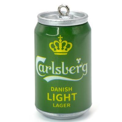 Подвеска брелок в виде банки Carlsberg 45х23 мм 1 шт. (ПД4523р08)