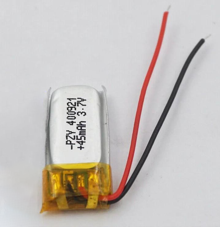 Акумулятор 400921 Li-Pol для Bluetooth гарнітури 45 mAh 3,7 V 1 шт. Сріблястий (1402214214)