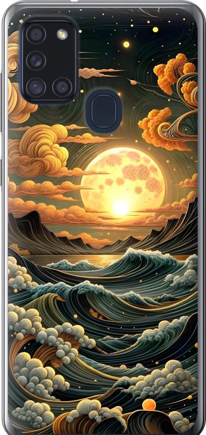 Чохол на Samsung Galaxy A21s A217F Арт хвилі (6332u-1943-42517)