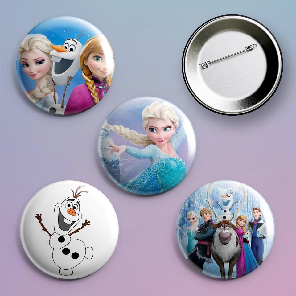 Значки на рюкзак с принтом Olaf's Frozen Adventure 4 шт.