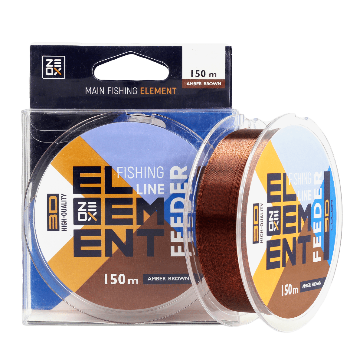 Леска Zeox 3D Element Feeder 150 м 0,309 мм Amber Brown (1905163534)