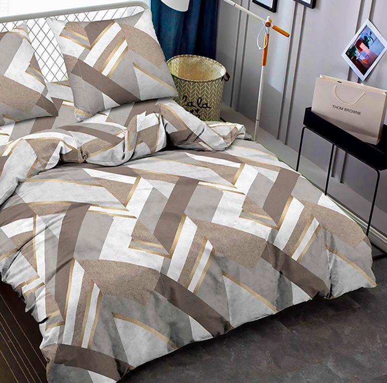 Постельное белье Zastelli Зигзаг JH10229-9 жатка семейное 2х145х210 Коричневый (20596)