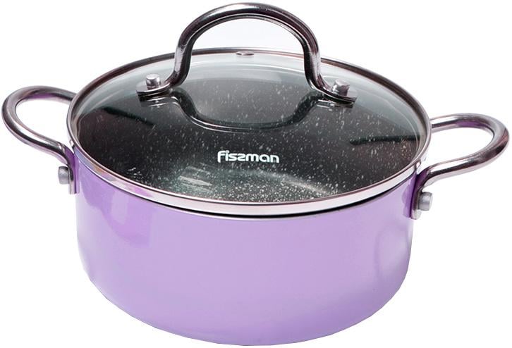 Кастрюля Fissman Mini Chef Purple 1,8 л с антипригарным покрытием (FN-4259) - фото 1