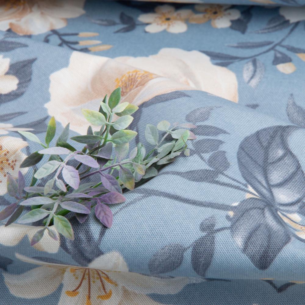 Тканина декоративна V-08 Лілія з водовідштовхувальним просоченням Денім (25540) - фото 3