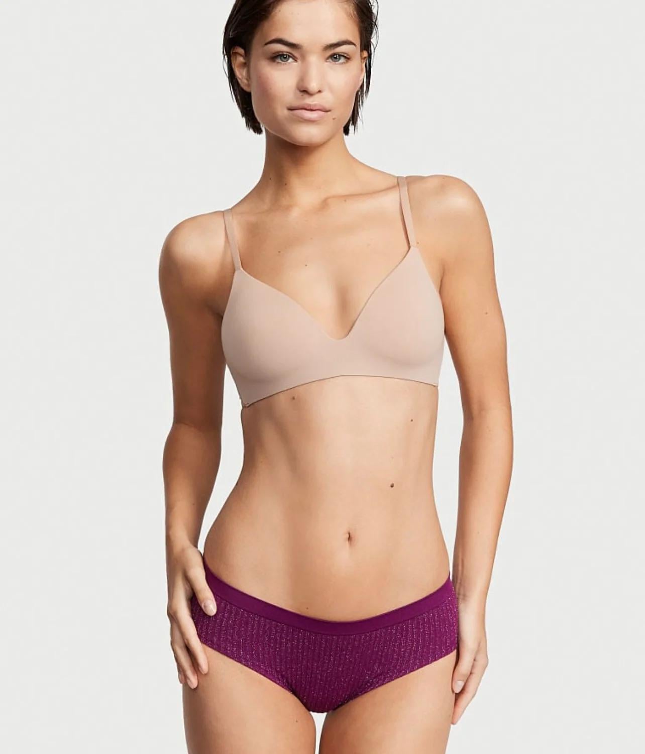 Трусики хіпстери Victoria's Secret Hiphugger Panty Burgundy M Бордовий (26564599)