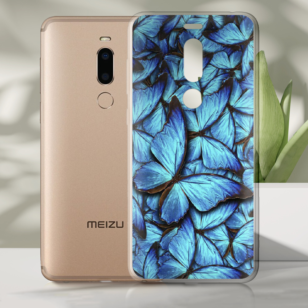 Чохол Boxface Meizu M8 Лазурні Метелики Прозорий силікон (35852-up1550-35852) - фото 2