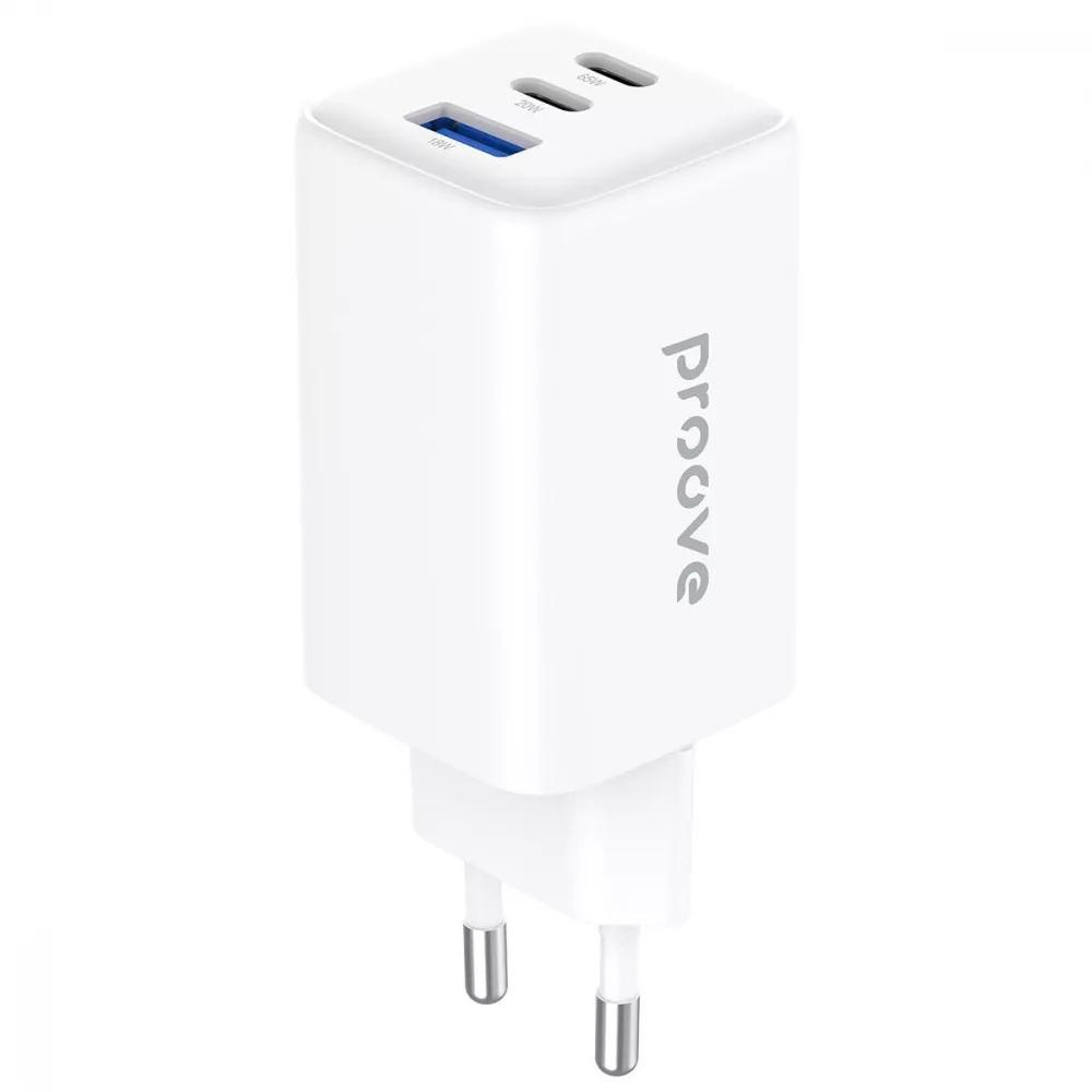 Адаптер сетевой Proove GaN 65W WCPG65121202 три порта Белый (618381)