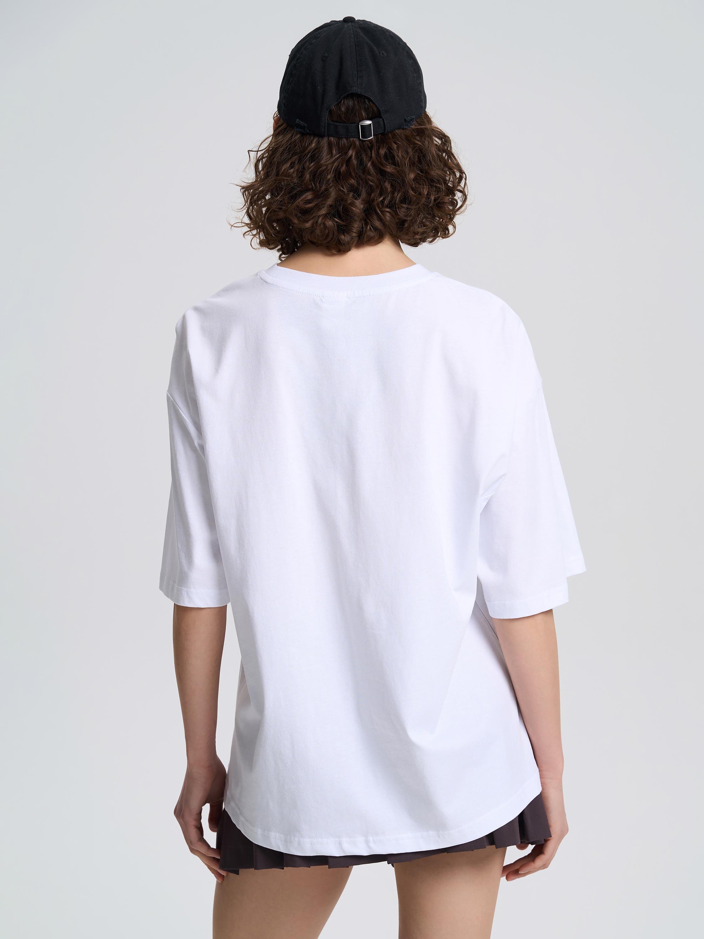 Футболка женская с надписью ROZA 240605 XL Белый (4824005717543) - фото 3 Футболка женская с надписью ROZA 240605 XL Белый (4824005717543) - фото 3