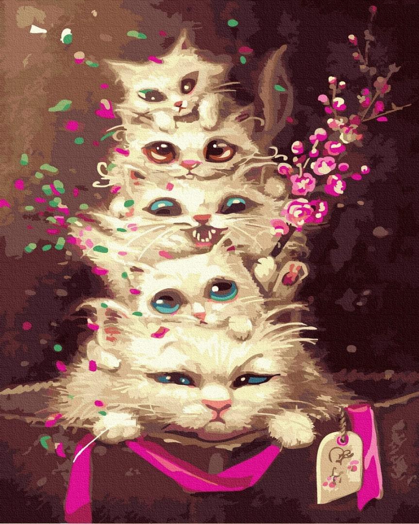 Картина по номерам Brushme GX30181 Эмоциональные котята 40x50 см (1404499236)