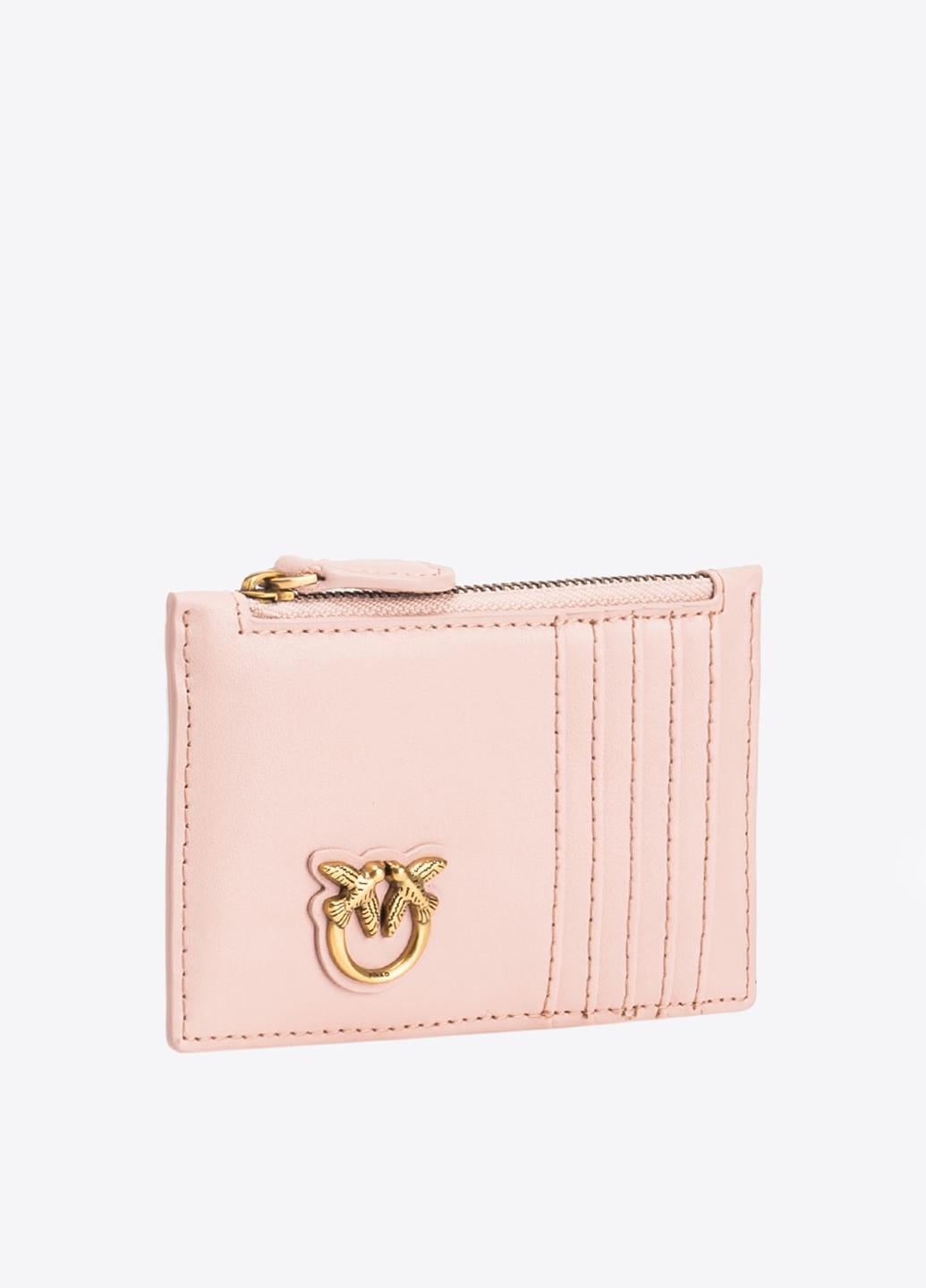 Кошелек кожаный Pinko AIRONE CARDHOLDER VITELLO SETA 100251A0F1O81Q Розовый Кошелек кожаный Pinko AIRONE CARDHOLDER VITELLO SETA 100251A0F1O81Q Розовый