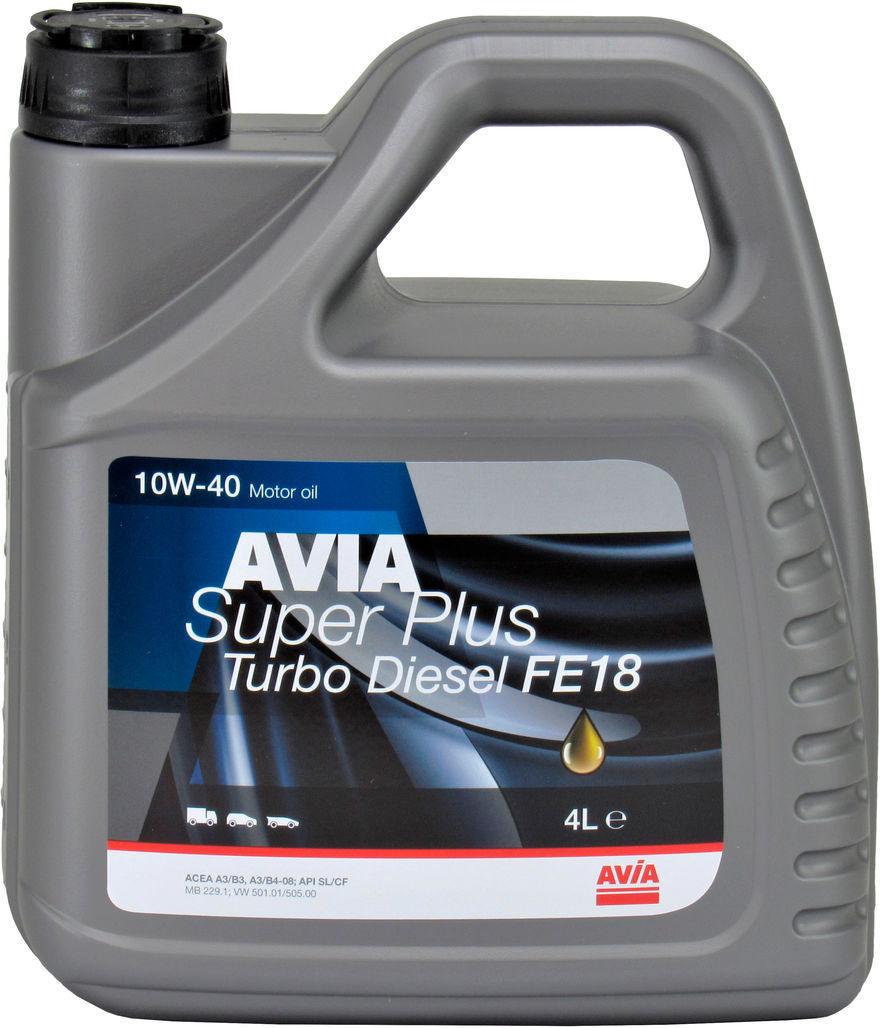 Моторное масло Avia Super Plus Fe18 дизель 10W-40 4 л (1400426)