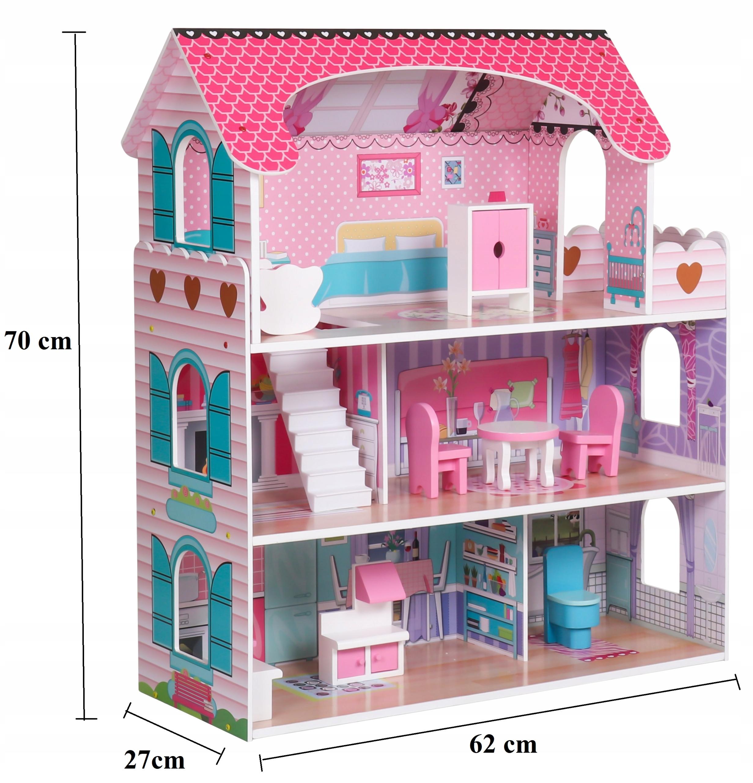 Кукольный домик деревянный PrincessDream с мебелью и террасой (2796178532) - фото 3 Кукольный домик деревянный PrincessDream с мебелью и террасой (2796178532) - фото 3