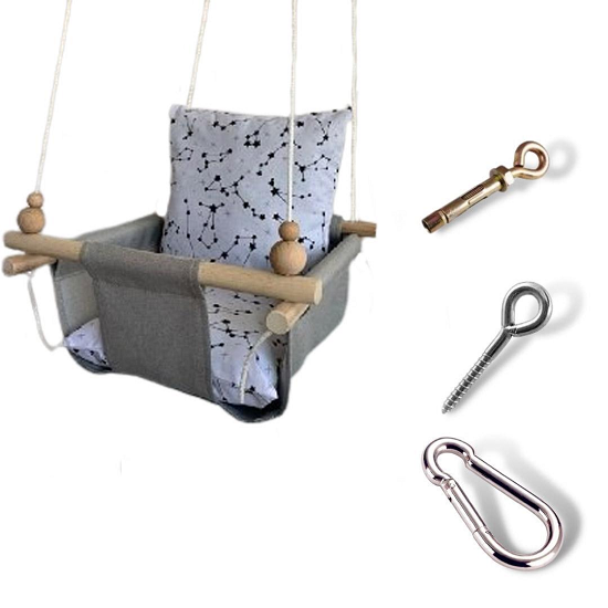 Дитяча гойдалка Infancy Зіркове небо Сірий (10058692)