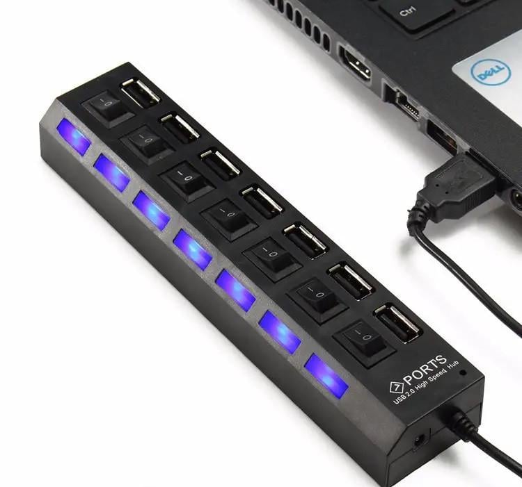 Концентратор Combi USB хаб на 7 портів з підсвічуванням - фото 5 Концентратор Combi USB хаб на 7 портів з підсвічуванням - фото 5
