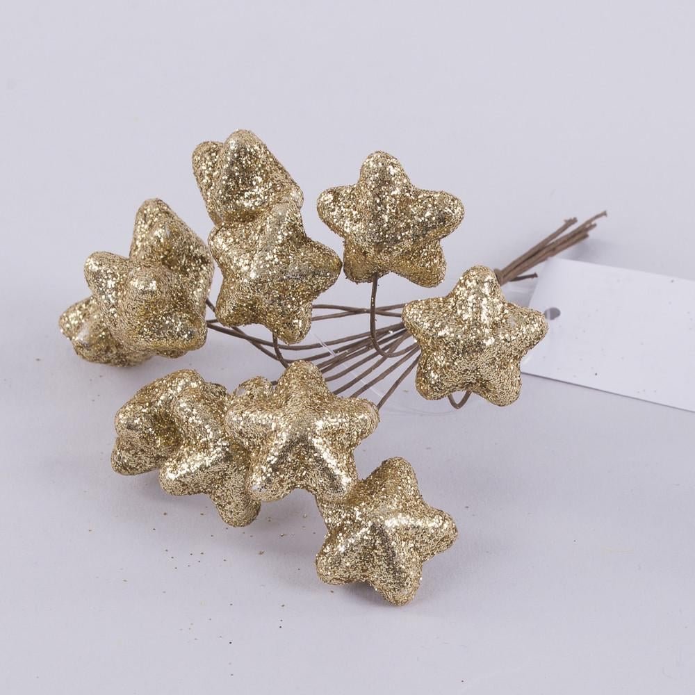 Пучок звездочек 12 шт. Золотой (745-1)