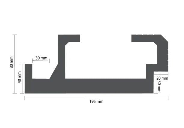 Карниз для прихованого освітлення Tesori KD 408 1,15 м (8055017) - фото 2