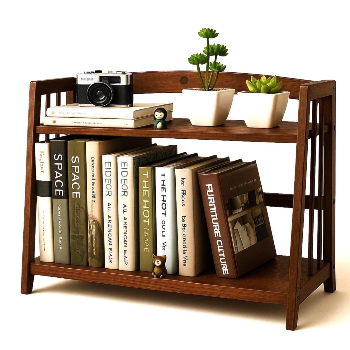 Полка книжная настольная из дерева Лойтар Терракот (КПА-005032)